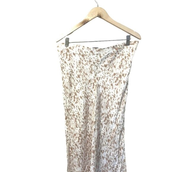 NWT J.Crew Ivory & Tan Long Maxi Skirt - Picture 8 of 13